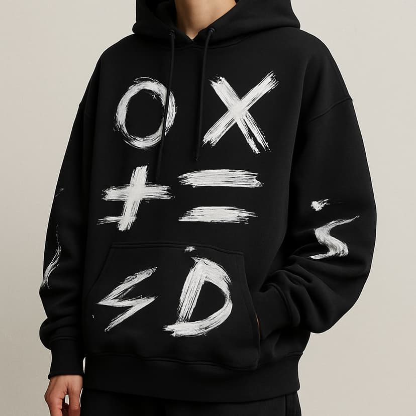 Oversized streetwear hoodie with abstract graphics